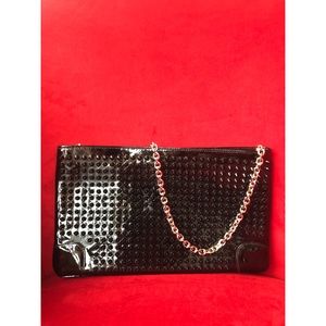 Christian Louboutin Black Patent Loubiposh Clutch